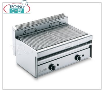 PARRILLA VAPOR GAS, versión TOP, DOBLE MÓDULO - ARRIS - Serie 550 - Solicitar Cotización PARRILLA A GAS DE VAPOR, versión TOP, DOBLE MÓDULO con controles independientes con ÁREA DE COCCIÓN de 760x410 mm, completa con parrilla de varilla, potencia térmica 13,8 kw, Peso Kg 50, dimensiones externas 800x550x315h mm
