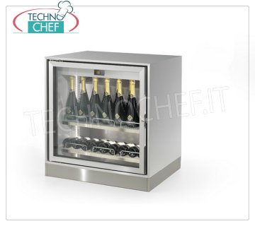 ENOFRIGO - Vitrina Refrigerada para Vino, 1 Puerta de Cristal, capacidad 68 botellas, Mod.H800 / MF Vitrina refrigerada para vino, 1 puerta de cristal, capacidad 68 botellas, 3 estantes, temperatura + 4 ° / + 18 ° C, refrigeración ventilada, V.230 / 1, Kw.0,3, Peso 110 Kg, dim.mm.837x641x878h