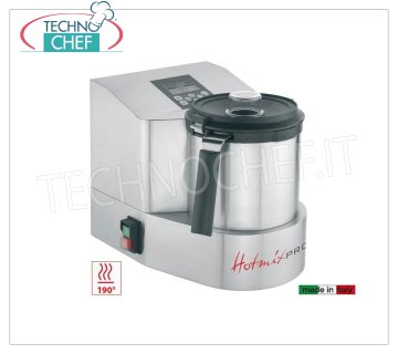 Cortadora Térmica Multifunción mod. GASTROX por HOTMIXPRO Cortadora Térmica Multifunción con Sistema de Cocción de: 24 ° a 190 ° C, Tanque de 2,6 lt - de 0 a 16.000 rpm, Motor 1800 W con Sistema Turbo Air Motor, Tarjeta SD, V.230/1, Kw 3,3, Peso kg 15 - Dim. Cm 32x42x29,6h