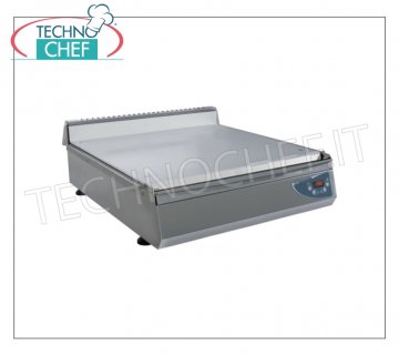 Technochef - Cocina eléctrica de mesa para 4 piadinas, V. 380/3 + N, Kw 4,50 ALMOHADILLA ELÉCTRICA con placa de acero (hierro) con placa de cocción mm.600x600, capacidad 4 vueltas, V.38 / 3 + N, Kw. 4,5, Peso 46 Kg, dim.mm.600X720X260h