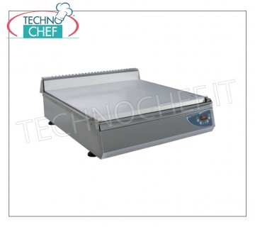 Technochef - Cocina eléctrica de mesa para 4 piadinas, V. 380/3 + N, Kw 4,50 ALMOHADILLA ELÉCTRICA con placa de acero (hierro) con placa de cocción mm.600x600, capacidad 4 vueltas, V.38 / 3 + N, Kw. 4,5, Peso 46 Kg, dim.mm.600X720X260h