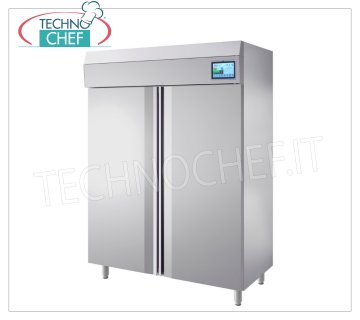 ARMARIO DE FRIGORÍFICO DESINFECTANTE CON GENERADOR DE OZONO, 2 Puertas, lt.1400, Temp.0 / + 10 ° C Armario refrigerador desinfectante con generador de ozono 2 puertas, Profesional, capacidad 1400 lt, temperatura 0 ° / + 10 ° C, refrigeración ventilada, Gas ecológico R290, Gastronorm 2/1, V.230 / 1, Kw.0.4, Peso 160 Kg, dimensiones 1440x800x2020h mm