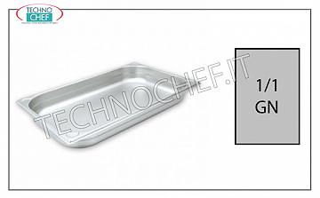 Recipientes Gastronorm GN 1/1 en acero inoxidable Bandeja gastro-norm 1/1, acero inoxidable 18/10, dim.mm 530 x 325 x 20 h
