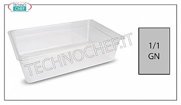 Bandejas de polipropileno Gastro-norm GN 1/1 Contenedor gastro-norma 1/1 en polipropileno, dimensión mm 530 x 325 x 65 h