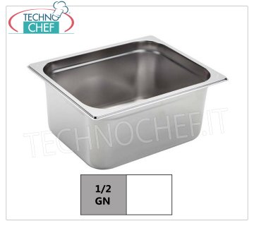 Recipientes Gastronorm GN 1/2 en acero inoxidable Cuenco gastronorma 1/2, acero inoxidable 18/10, dim.mm 325 x 265 x 20 h