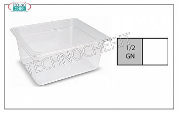 Bandejas de polipropileno gastro-norm 1/2 Recipiente gastro-norm 1/2 en polipropileno, dim