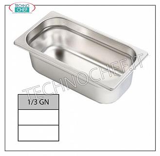 Recipientes Gastronorm GN 1/3 en acero inoxidable Cuenco Gastro-norm 1/3, acero inoxidable 18/10, dim.mm.325 x 175 x 20 h