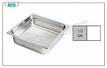 Recipientes perforados GN 1/2 en acero inoxidable Bandeja gastro-norm 1/2, perforada, acero inoxidable 18/10, dim.mm.325 x 265 x 20 h