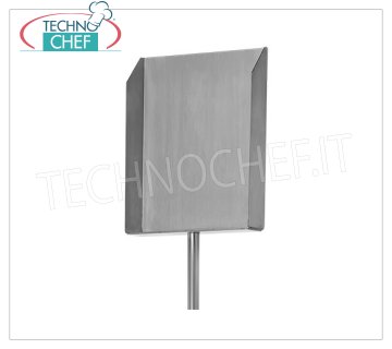 TECHNOCHEF - Pala de fresno de acero inoxidable, Mod. 2761 Colector de cenizas en acero inoxidable 18/10, longitud del mango mt.1,50.