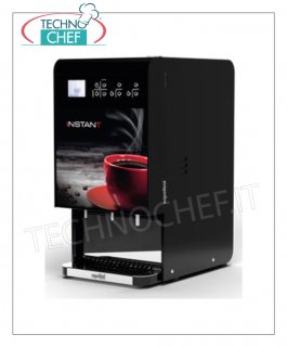 TECHNOCHEF - Dispensadores de bebidas calientes Dispensador de bebidas calientes con 1 selección con pantalla y dosificador electrónico soluble y sistema de control de agua para usar con vasos pequeños y grandes. Equipado con ciclo de enjuague para lavar mezcladores. Dimensiones mm: 200x330x570h