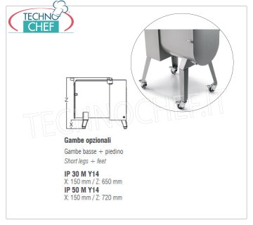 SIRMAN - Piernas bajas con pie Patas bajas con pie para amasadoras de carne mod.IP30M / IP50M