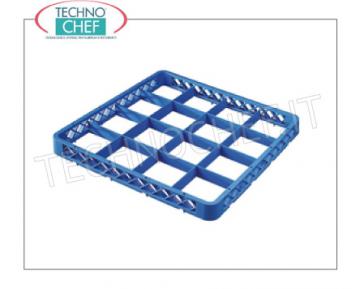 ELEVADOR UNIVERSAL para cestas de vasos con 16 COMPARTIMIENTOS ELEVADOR UNIVERSAL con 16 COMPARTIMENTOS, de polipropileno, adecuado para CESTA con 16 COMPARTIMENTOS (Cod.KR-CIB16M), dimensiones externas mm.500x500x42h