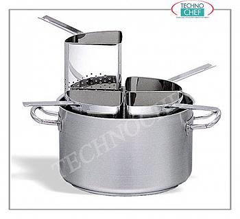 Cocedor de pasta de acero inoxidable con 4 cestos, para inducción, profesional