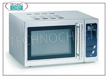 Horno microondas COMBINADO con CONTROLES DIGITALES, ideal para AUTOSERVICIO Horno Microondas COMBI con CONTROLES DIGITALES, APAGADO AUTOMÁTICO DESPUÉS DE 30'', ideal para AUTOSERVICIO, capacidad cámara 23 lt, POTENCIA RENDIMIENTO Kw 0,9, dimensiones cámara interior mm 350x330x215h, V.230/1, Kw 1,4, dimensiones exteriores mm 508x420x305h