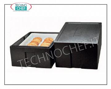 Contenedores isotérmicos para contenedores Gastronorm Contenedor isotérmico en polipropileno expandido, abertura superior para insertar moldes para pizza / repostería de 600x400 mm, tenue. mm externo 685x485x260h