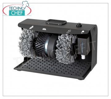 Limpiador/pulidor de zapatos eléctrico con 2 cepillos de pulido y 1 limpiador con dispensador de abrillantador