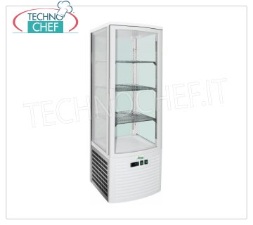 Technochef - REFRIGERADOR para BEBIDAS, 1 Puerta, Ventilado, Temp.+2°/+8°C, lt.235, Clase C, Mod.LSC235 Frigorífico profesional BEBIDAS-BEBIDAS, vidrio en los 4 lados, 1 puerta, Ventilado, temperatura +2°/+8°C, capacidad 235 litros, Clase C, iluminación LED, completo con 3 rejillas, V.230/1, Kw.0 ,26, Peso 96 Kg, dim.mm.473x405x1642h