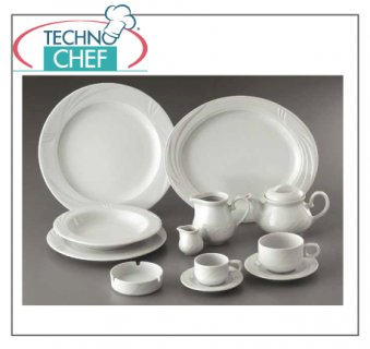 LUBIANA - Porcelana para restaurante PLACA PLANA, Colección Arcadia White, cm.27, marca LUBIANA - Disponible en paquete de 12 piezas