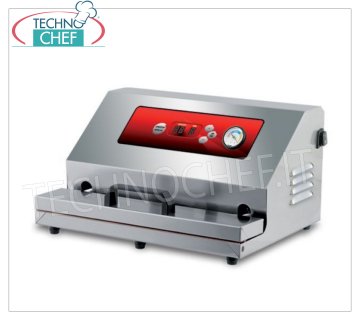 Technochef - Máquina automática de vacío con succión externa, barra de sellado de 450 mm, mod.MAGIC