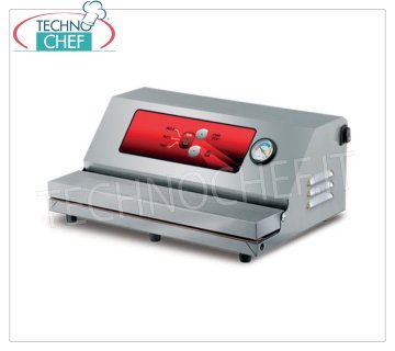 Technochef - Máquina de vacío semiautomática con aspiración externa, barra de soldadura de 350 mm, mod.MATIC35 Envasadora semiautomática al vacío con aspiración exterior, barra de soldadura de 350 mm, ciclo de trabajo automático o manual y 3 niveles de aspiración, V.230/1, Kw.0,38, Peso 8 Kg, dim.mm.370x280x170h