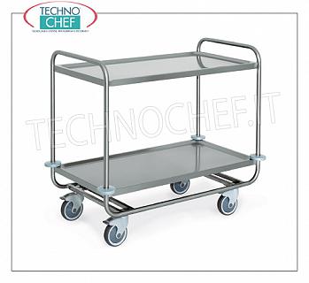 Carros de servicio para transporte PESADO, 2 estantes impresos SOLDADOS, máx. capacidad de carga 200 kg