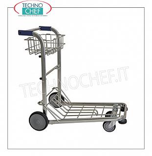 Technochef - EQUIPAJE / CARRO DE EQUIPAJE en TUBO DE ACERO GALVANIZADO, art. 1488 CARRO DE EQUIPAJE en tubo de acero galvanizado y topes de anillo, dim.mm.1020x600x970h