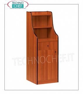 el servicio de habitaciones de muebles unidad de servicio de chapeado de madera de color CHERRY hall, con 1 cajón de los cubiertos, compartimento con una puerta con bisagras y levantó con 2 estantes, dim.mm.480x480x1450h