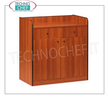 el servicio de habitaciones de muebles mueble de servicio en melamina color de madera sala de cereza, con 2 cajones y el compartimiento de los cubiertos con 2 puertas batientes, dim.mm.940x480x980h