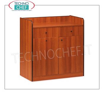 el servicio de habitaciones de muebles unidad de servicio de chapeado de madera CHERRY sala de color, 2 cajones con portador de cubiertos, tolva deslizante y 1 puerta con bisagras, dim.mm.940x480x980h