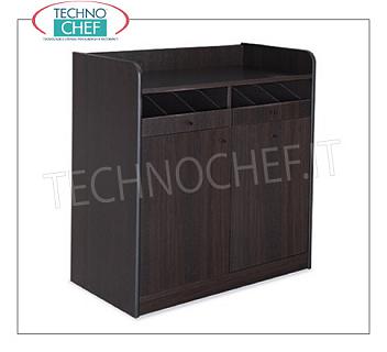 el servicio de habitaciones de muebles unidad de servicio de chapeado de madera de color CHERRY hall, con 2 cajón de los cubiertos abierta, tolva deslizante y 1 puerta con bisagras, dim.mm.940x480x980h