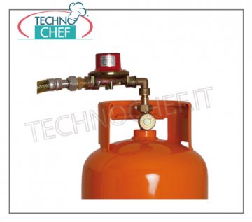 Regulador de gas (GLP 50 mbar), simple, completo con conexiones