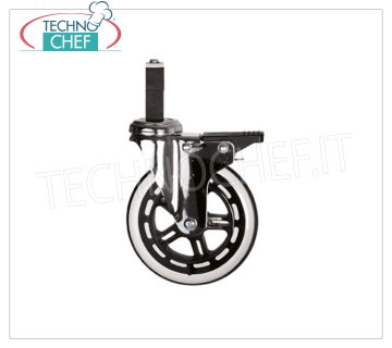Technochef - Kit 4 ruedas elásticas de las cuales 2 con freno, mod. y