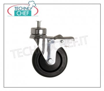 KIT 2 ruedas elásticas con freno para carros KIT 2 Ruedas elásticas con freno de 125 mm de diámetro para suelos irregulares o externos