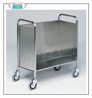 para los camiones de transporte de alimentos Carro para transporte placas apiladas cerrado en 3 lados, capacidad de 200 placas, dim.cm.84 x 48 x 90 h