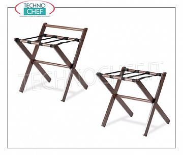 Technochef - Soporte de cámara Maleta-Porta-maletas con estructura plegable en color nogal y correas extraíbles en PVC negro, disponible en 2 VERSIONES, con o sin lateral