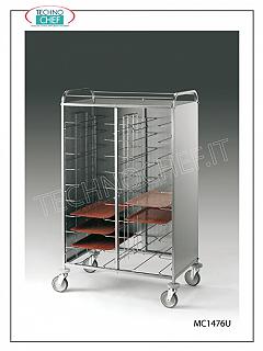 Carros portabandejas con guías universales, para bandejas GN 1/1 y EN 1/1