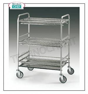 Carritos escurridores de platos y vasos