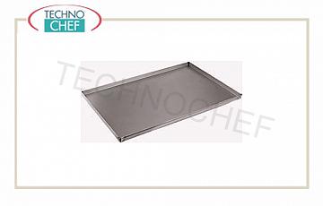 Sartenes aluminizadas con borde de 2 cm de altura, gama completa Bandeja para pizza-pastelería en chapa aluminizada, espesor 0,8 mm, dimensiones 30x40x2h cm - Precio unitario - Disponible en paquetes de 10 piezas.