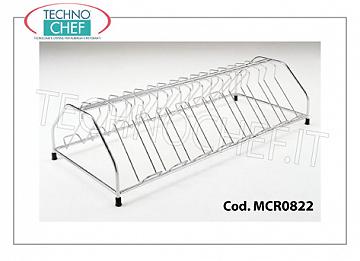 madera de carros de servicio titular de la botella hecha de alambre de acero cromado para 12 personas, 700x400x220h dim.mm