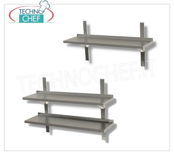 Estantes de pared de acero inoxidable. 