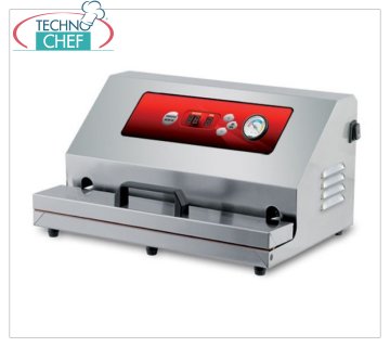 Technochef - Máquina automática de vacío con succión externa, barra de sellado de 450 mm, mod.MICRO