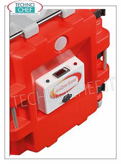 contenedores aislados para Gastronorm puerto activo con el cable y el termostato digital, para Mod.MM-AF12, V.230 / 1, Kw.0,2, Peso 5,2.