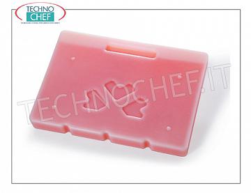contenedores aislados para Gastronorm placa eutéctica fresco para Mod.MM-Maillon, rosa, temperatura + 3 ° C, peso 2,5 kg, dim.mm.360x270x39h