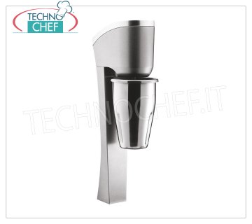 TECHNOCHEF - Batidor Profesional de Pared con Vaso de Acero Inoxidable, Mod.MP98 BATIDORA PROFESIONAL DE PARED para la preparación de batidos, batidos y cócteles, estructura en ALEACIÓN LIGERA y ACERO, recipiente en ACERO INOXIDABLE lt.0,9, V.230/1, Kw 0,3, Peso 2,9 Kg, dim.mm.150x100x440h