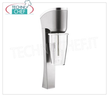 TECHNOCHEF - Batidor Profesional de Pared con Vaso de Policarbonato, Mod.MP98T BATIDORA PROFESIONAL DE PARED para la preparación de batidos, batidos y cócteles, estructura en ALEACIÓN LIGERA y ACERO, recipiente en POLICARBONATO TRANSPARENTE lt.0,9, V.230/1, Kw.0,3, Peso 2,9 Kg , dim.mm.150x100x440h