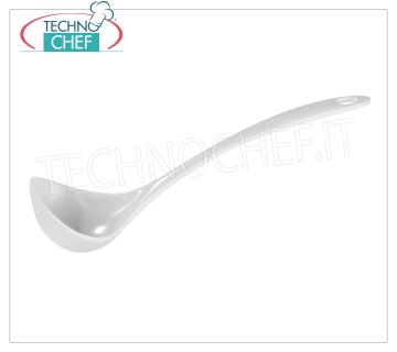 Cuchara de melamina blanca, longitud 270 mm