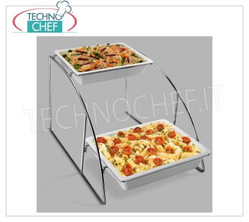 Technochef - PANTALLA para BOWL GN 1/2, Mod. MPESP12 Pantalla para bandejas blancas GN 1/2 en melamina (excluido), dim.mm.360x525x325h