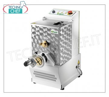 FIMAR - MÁQUINA PROFESIONAL PARA PASTA FRESCA EXTRUIDA, con depósito de 8 Kg, cortador de pasta estándar y soporte, mod. MPF8N Máquina de sobremesa para PASTA FRESCA EXTRUIDA - con depósito para 8 kg de masa, rendimiento horario 25 kg, completa de: CORTADORA ELECTRÓNICA, V. 230/1-V.400 / 3+N, Kw 1.0, Peso 87 Kg, Dimensiones mm 450x720x750h