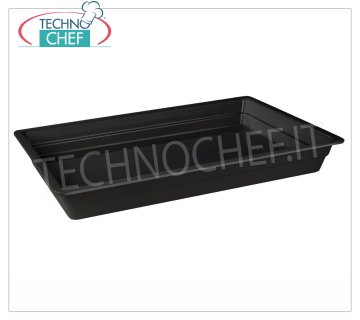 Technochef - GASTRONORM GN 1/1 BOWL en NEGRO MELAMINA 1/1 lavabo gastronorm en melamina negra, dim.mm.530x325x20h