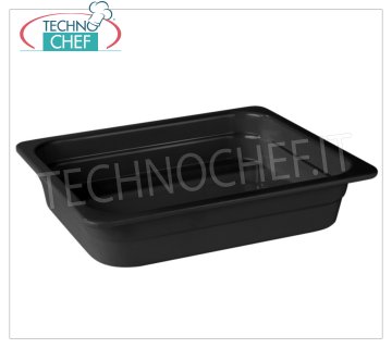 Technochef - GASTRONORM GN 1/2 BOWL en NEGRO MELAMINA Gastronorm 1/2 lavabo en melamina negra, dim.mm.325x265x20h